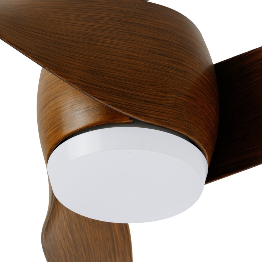 Immax NEO 07286L - LED loftventilator WAVE LED/18W/230V Wi-Fi Tuya brun Ø 132 cm + fjernbetjening