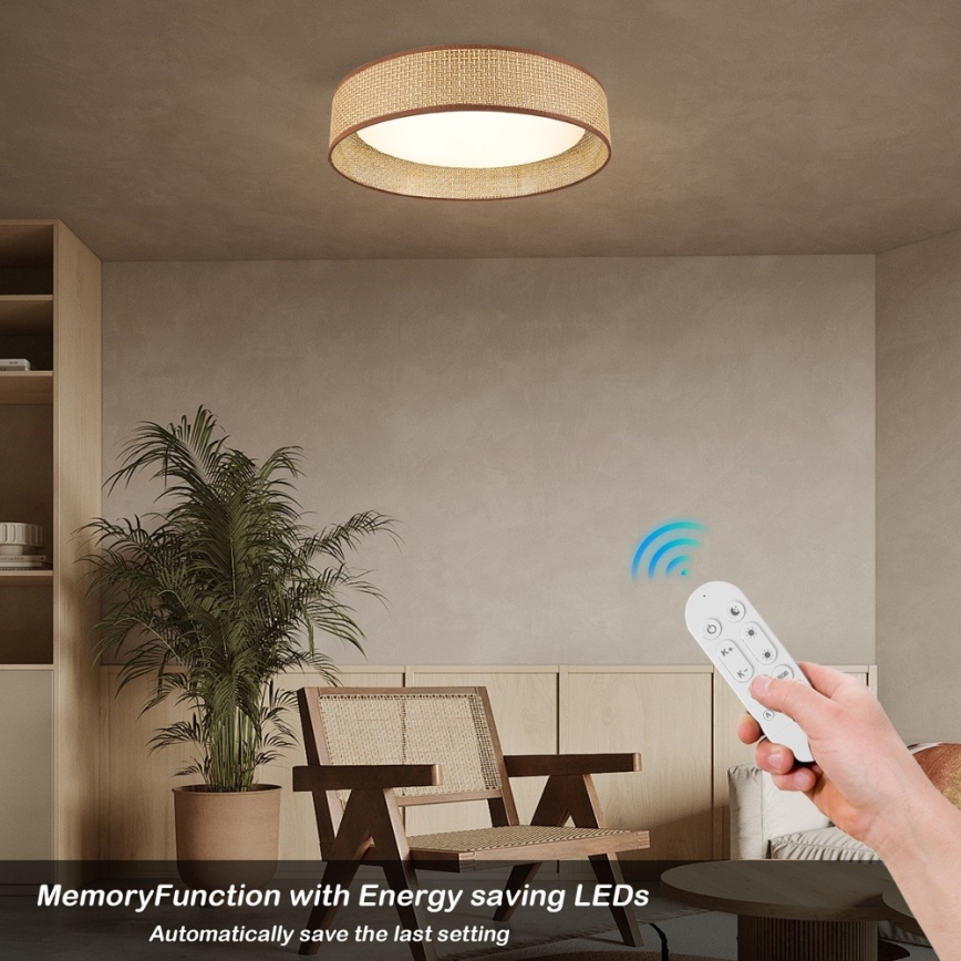 Immax NEO 07288L - LED+CCT dæmpbar loftlampe LONA LED/36W/230V 3000-6000K Wi-Fi Tuya Ø 45,5 cm + fjernbetjening