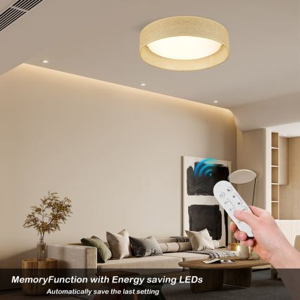 Immax NEO 07289L - LED+CCT Dæmpbar loftlampe LONA LED/36W/230V 3000-6000K Wi-Fi Tuya Ø 45,5 cm + fjernbetjening