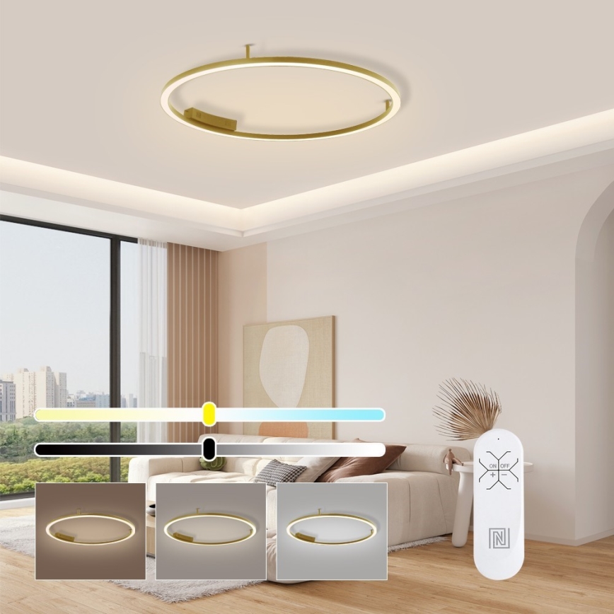 Immax NEO 07291-80G - LED+CCT Dæmpbar loftlampe FINO LED/55W/230V 2700-6500K Tuya Ø 80 cm + fjernbetjening