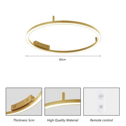 Immax NEO 07291-80G - LED+CCT Dæmpbar loftlampe FINO LED/55W/230V 2700-6500K Tuya Ø 80 cm + fjernbetjening