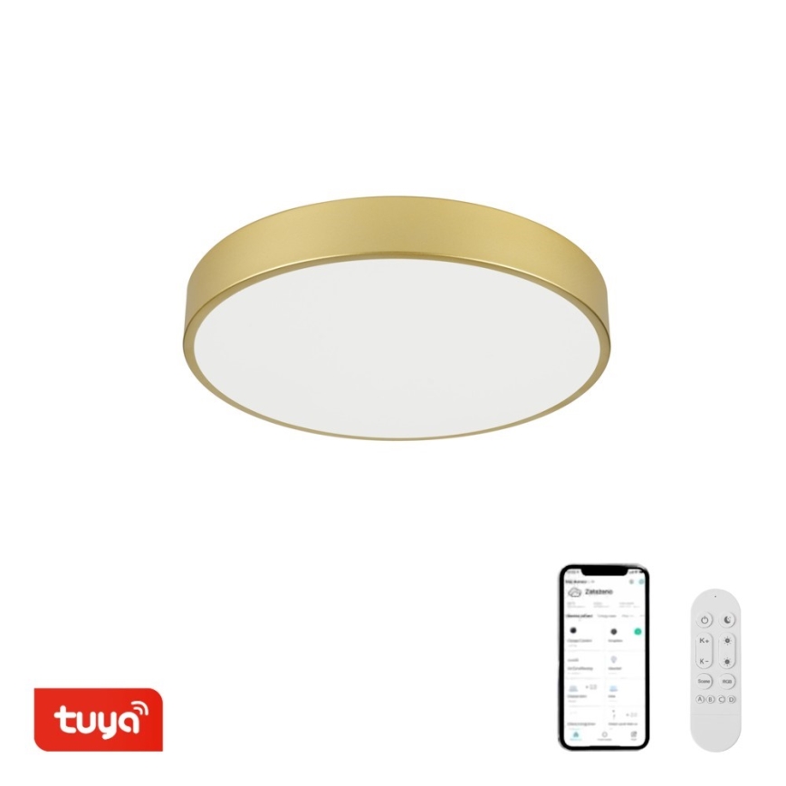 Immax NEO 07292L - LED dæmpbar loftlampe NEO LITE SEMPLICI LED/36W/230V 3000-6000K Ø 40 cm Wi-Fi Tuya guld + fjernbetjening