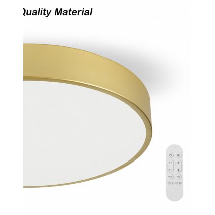 Immax NEO 07292L - LED dæmpbar loftlampe NEO LITE SEMPLICI LED/36W/230V 3000-6000K Ø 40 cm Wi-Fi Tuya guld + fjernbetjening