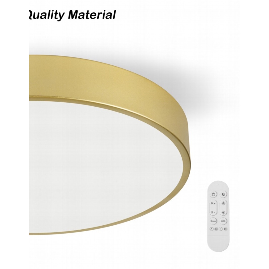 Immax NEO 07292L - LED dæmpbar loftlampe NEO LITE SEMPLICI LED/36W/230V 3000-6000K Ø 40 cm Wi-Fi Tuya guld + fjernbetjening