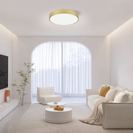 Immax NEO 07292L - LED dæmpbar loftlampe NEO LITE SEMPLICI LED/36W/230V 3000-6000K Ø 40 cm Wi-Fi Tuya guld + fjernbetjening