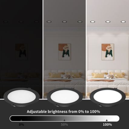 Immax NEO 07294L - Dæmpbar LED-indbygningsdownlight DOWN LED/12W/230V Wi-Fi Ø 12 cm hvid