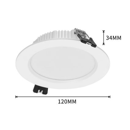 Immax NEO 07294L - Dæmpbar LED-indbygningsdownlight DOWN LED/12W/230V Wi-Fi Ø 12 cm hvid