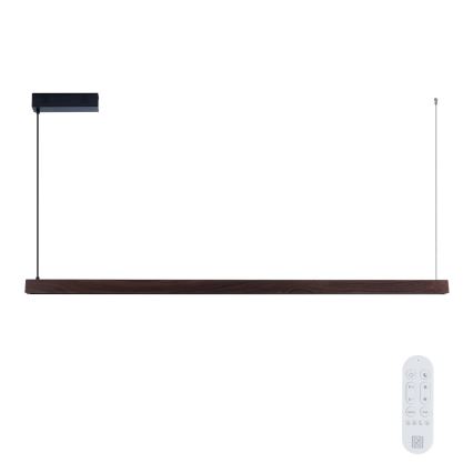 Immax NEO 07302L - LED dæmpbar pendel på wire MADEIRA LED/44W/230V Wi‑Fi Tuya 202 cm valnød + fjernbetjening