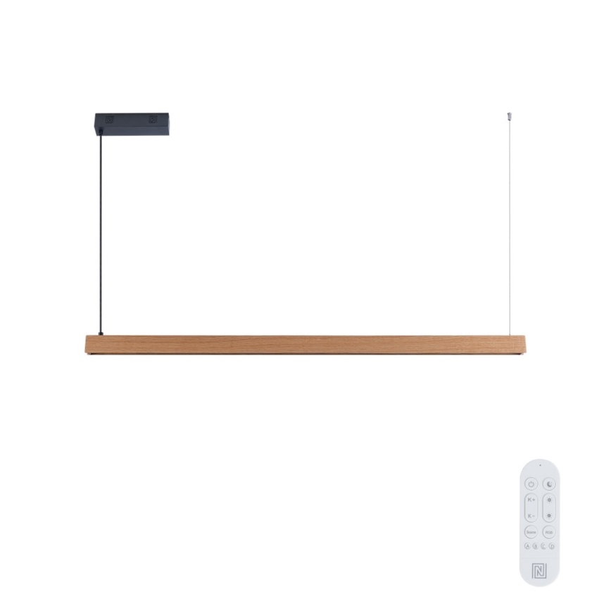 Immax NEO 07303L - LED dæmpbar pendel på kabel MADEIRA LED/26W/230V Wi-Fi Tuya 122 cm eg + fjernbetjening