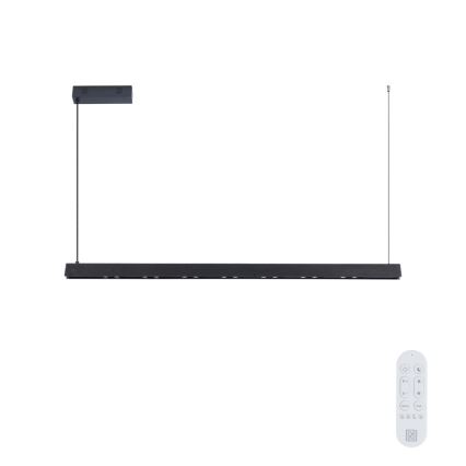 Immax NEO 07306L - MADEIRA LED-dæmpbar pendel på wire LED/26W/230V Wi‑Fi Tuya 122 cm sort + fjernbetjening