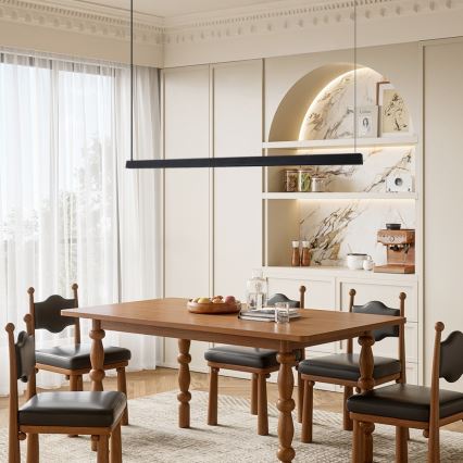 Immax NEO 07308L - LED dæmpbar pendel med wireophæng MADEIRA LED/44W/230V Wi-Fi Tuya 202 cm sort + fjernbetjening