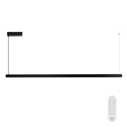 Immax NEO 07308L - LED dæmpbar pendel med wireophæng MADEIRA LED/44W/230V Wi-Fi Tuya 202 cm sort + fjernbetjening