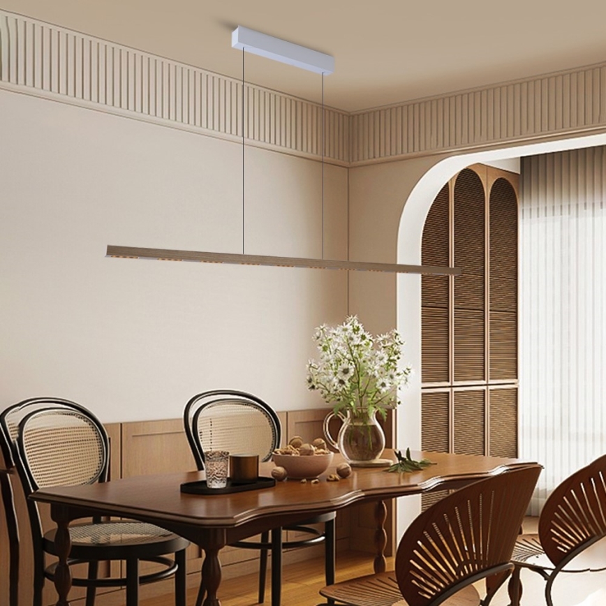 Immax NEO 07310L - LED Dæmpbar pendel på wire med sensor MADEIRA LED/37W/230V 157 cm asketræ