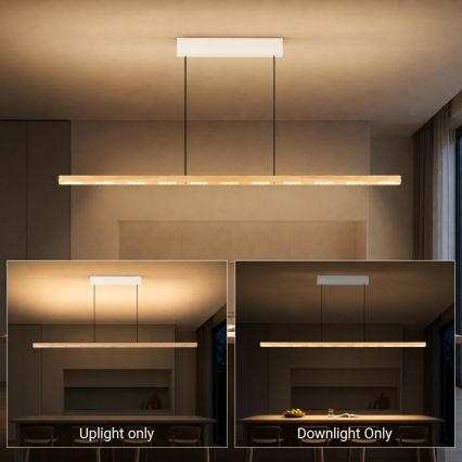 Immax NEO 07310L - LED Dæmpbar pendel på wire med sensor MADEIRA LED/37W/230V 157 cm asketræ