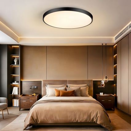 Immax NEO 07313L - LED-dæmpbar loftlampe SEMPLICI LED/96W/230V Ø 80 cm Wi-Fi Tuya sort + fjernbetjening