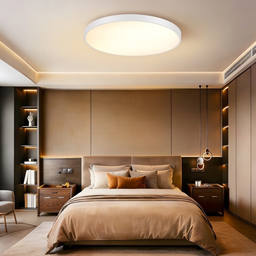 Immax NEO 07315L - LED dæmpbar loftlampe SEMPLICI LED/96W/230V Ø 80 cm Wi‑Fi Tuya hvid + fjernbetjening