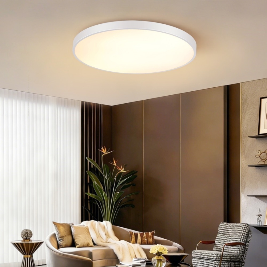 Immax NEO 07315L - LED dæmpbar loftlampe SEMPLICI LED/96W/230V Ø 80 cm Wi‑Fi Tuya hvid + fjernbetjening