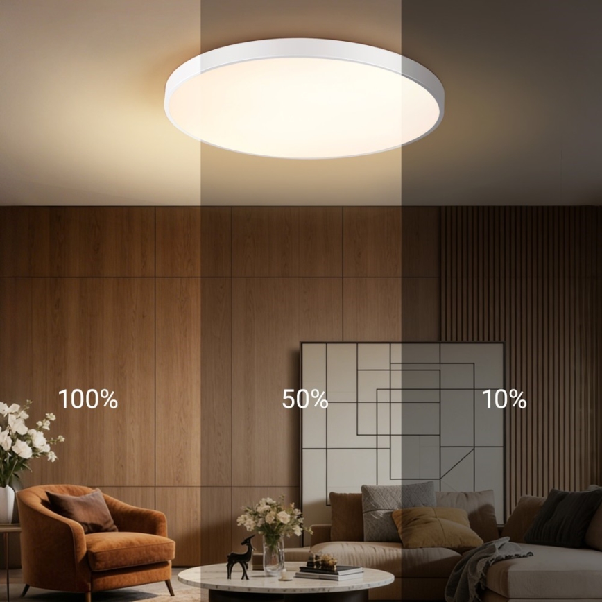 Immax NEO 07315L - LED dæmpbar loftlampe SEMPLICI LED/96W/230V Ø 80 cm Wi‑Fi Tuya hvid + fjernbetjening