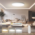Immax NEO 07316L - Dæmpbar LED-loftlampe SEMPLICI LED/128W/230V Ø 100 cm, Wi-Fi Tuya, hvid + fjernbetjening
