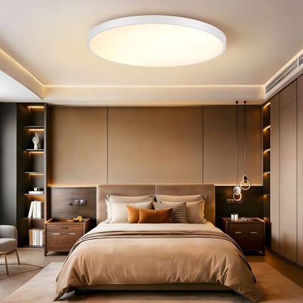 Immax NEO 07316L - Dæmpbar LED-loftlampe SEMPLICI LED/128W/230V Ø 100 cm, Wi-Fi Tuya, hvid + fjernbetjening