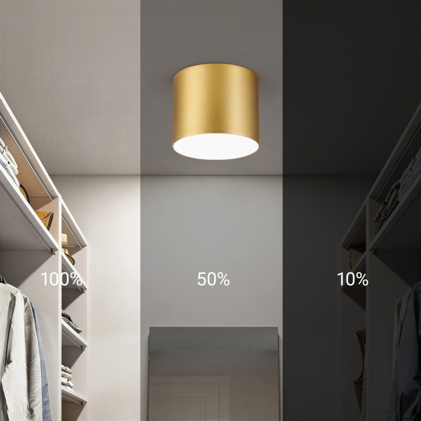 Immax NEO 07317L - LED dæmpbar loftlampe RONDATE LED/18W/230V Ø 11,5 cm med Tuya Wi‑Fi guld