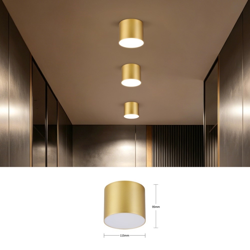 Immax NEO 07317L - RONDATE LED dæmpbar loftlampe LED/18W/230V Ø 11,5 cm Wi‑Fi Tuya guld