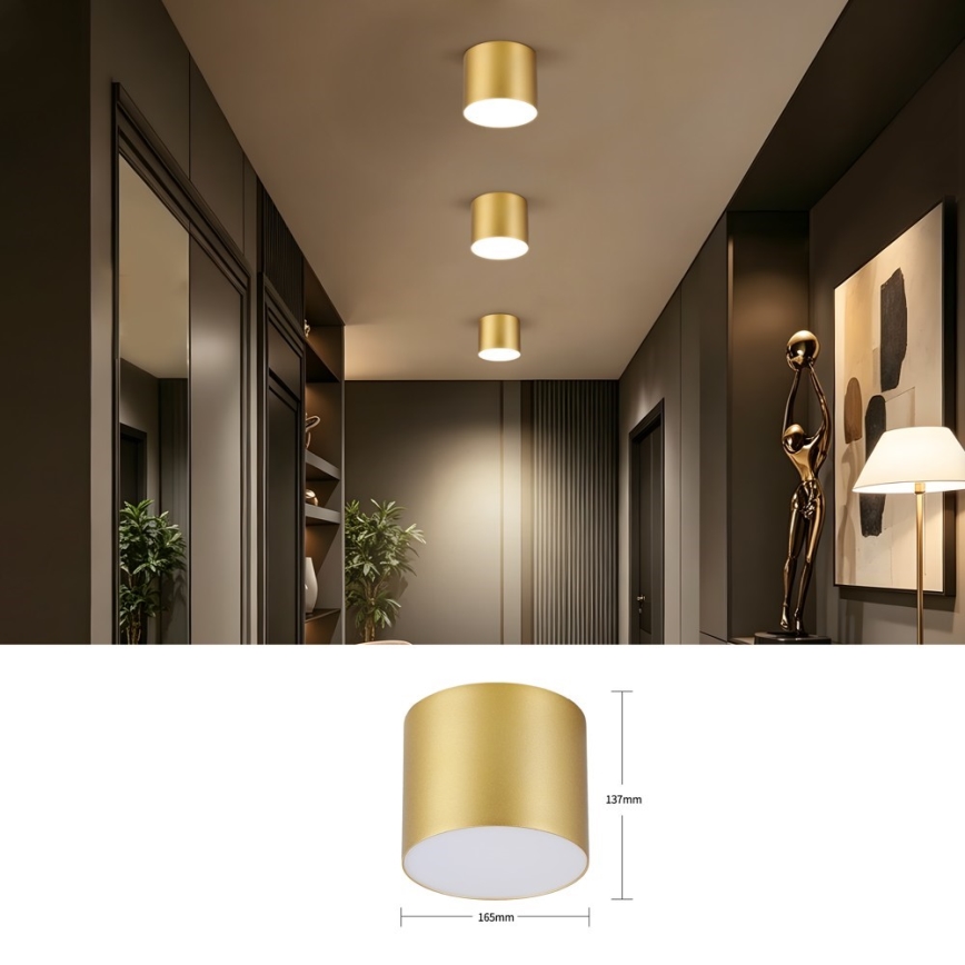 Immax NEO 07318L - LED Dæmpbar loftlampe RONDATE LED/32W/230V Ø 16,5 cm Wi-Fi Tuya guld