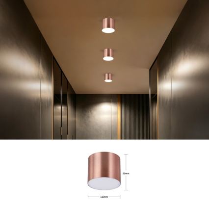Immax NEO 07319L - LED dæmpbar loftlampe RONDATE LED/18W/230V Ø 11,5 cm Wi-Fi Tuya rosaguld