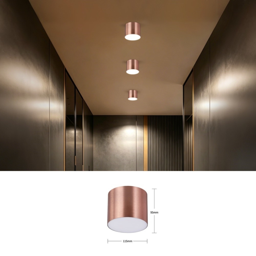 Immax NEO 07319L - LED dæmpbar loftlampe RONDATE LED/18W/230V Ø 11,5 cm Wi-Fi Tuya rosaguld