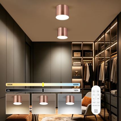 Immax NEO 07320L - dæmpbar LED-loftlampe RONDATE LED/32W/230V Ø 16,5 cm Wi-Fi Tuya rosaguld