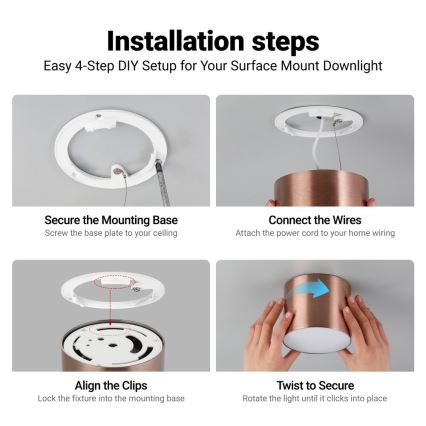 Immax NEO 07320L - dæmpbar LED-loftlampe RONDATE LED/32W/230V Ø 16,5 cm Wi-Fi Tuya rosaguld