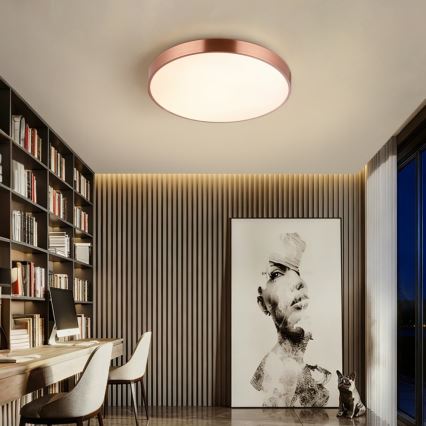 Immax NEO 07321L - LED Dæmpbar loftlampe NEO LITE SEMPLICI LED/36W/230V Ø 40 cm Tuya rosaguld + fjernbetjening