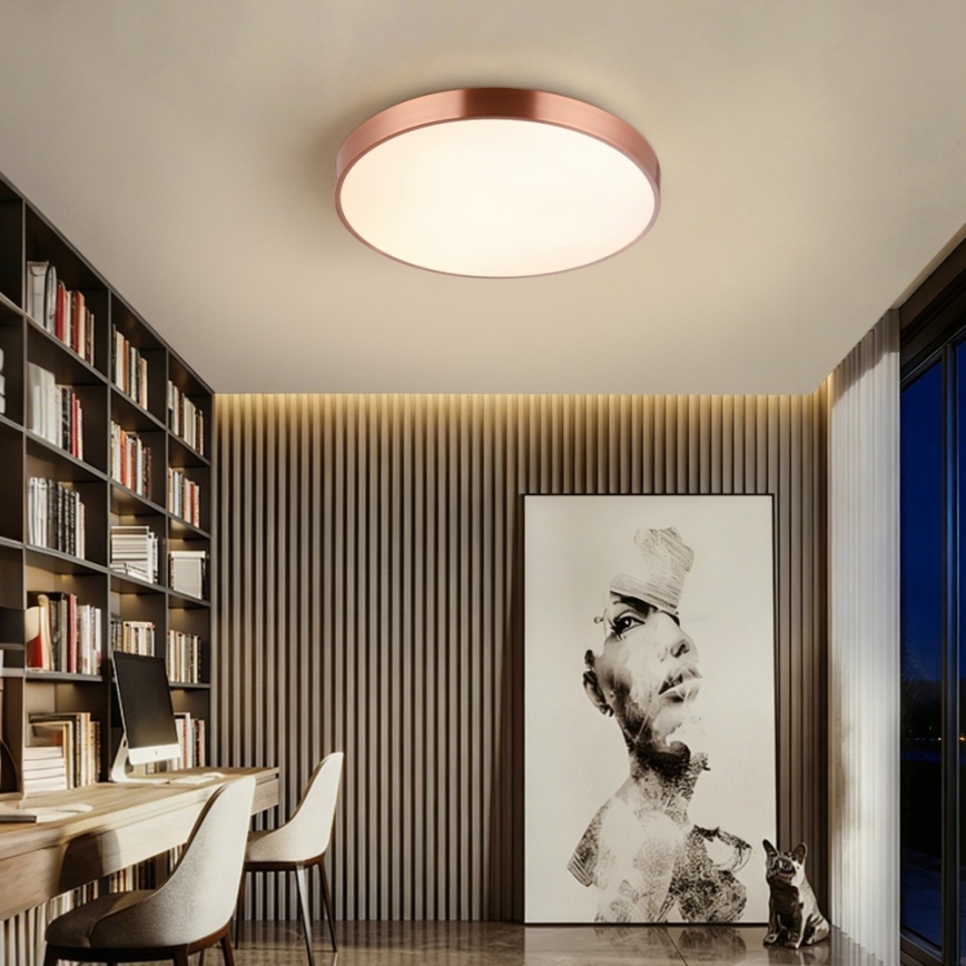 Immax NEO 07321L - LED Dæmpbar loftlampe NEO LITE SEMPLICI LED/36W/230V Ø 40 cm Tuya rosaguld + fjernbetjening