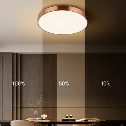 Immax NEO 07321L - LED Dæmpbar loftlampe NEO LITE SEMPLICI LED/36W/230V Ø 40 cm Tuya rosaguld + fjernbetjening