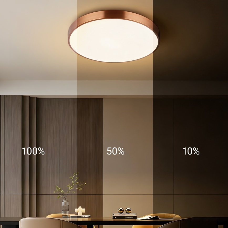 Immax NEO 07321L - LED Dæmpbar loftlampe NEO LITE SEMPLICI LED/36W/230V Ø 40 cm Tuya rosaguld + fjernbetjening