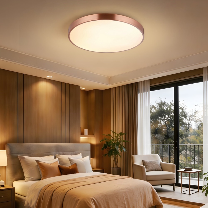 Immax NEO 07322L - LED dæmpbar loftlampe NEO LITE SEMPLICI LED/60W/230V Ø 60 cm kobberfarvet + fjernbetjening