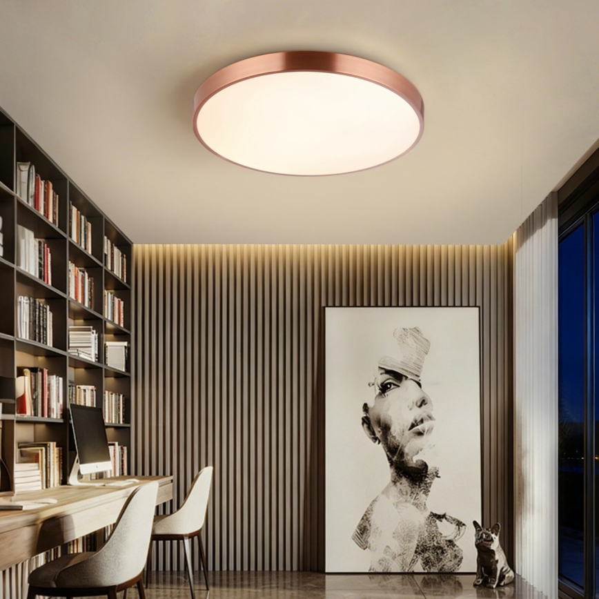 Immax NEO 07322L - LED dæmpbar loftlampe NEO LITE SEMPLICI LED/60W/230V Ø 60 cm kobberfarvet + fjernbetjening