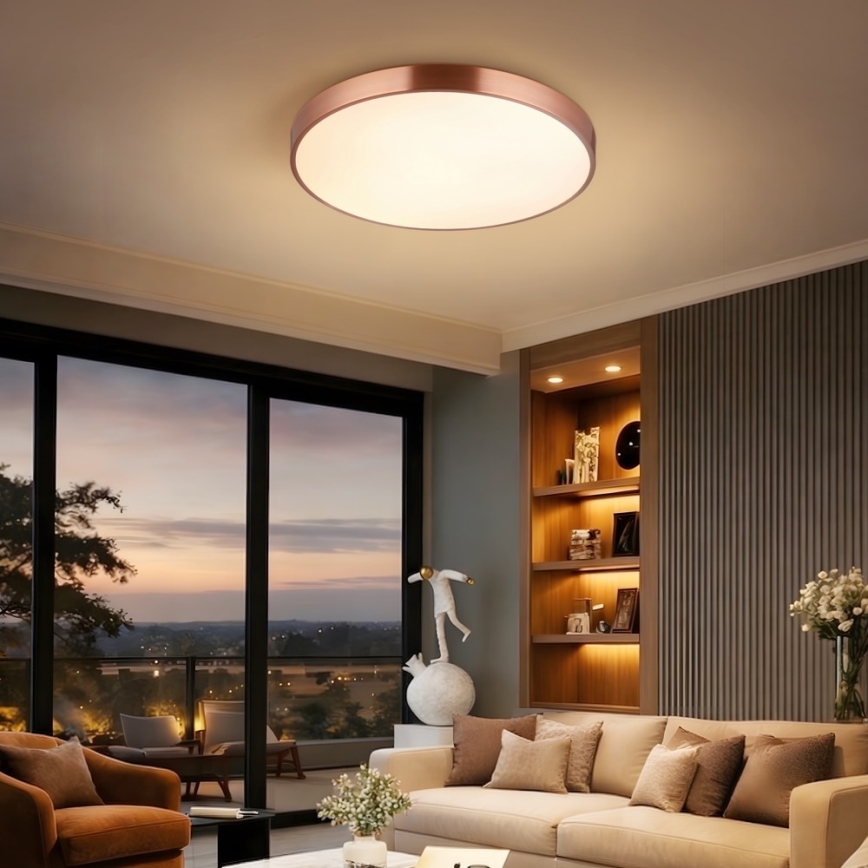 Immax NEO 07322L - LED dæmpbar loftlampe NEO LITE SEMPLICI LED/60W/230V Ø 60 cm kobberfarvet + fjernbetjening