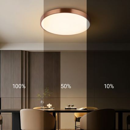 Immax NEO 07322L - LED dæmpbar loftlampe NEO LITE SEMPLICI LED/60W/230V Ø 60 cm kobberfarvet + fjernbetjening