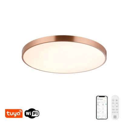 Immax NEO 07323L - LED dæmpbar loftlampe SEMPLICI LED/96W/230V Ø 80 cm Wi-Fi Tuya rosaguld + fjernbetjening