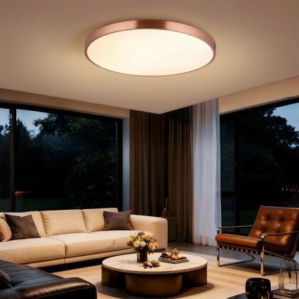 Immax NEO 07323L - LED dæmpbar loftlampe SEMPLICI LED/96W/230V Ø 80 cm Wi-Fi Tuya rosaguld + fjernbetjening