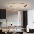 Immax NEO 07325-120C - Dæmpbar LED-loftlampe FINO LED/72W/230V 120 cm Tuya rosaguld + fjernbetjening