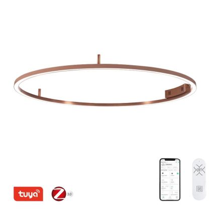 Immax NEO 07325-120C - LED-dæmpbar loftlampe FINO LED/72W/230V 120 cm Tuya rosaguld + fjernbetjening