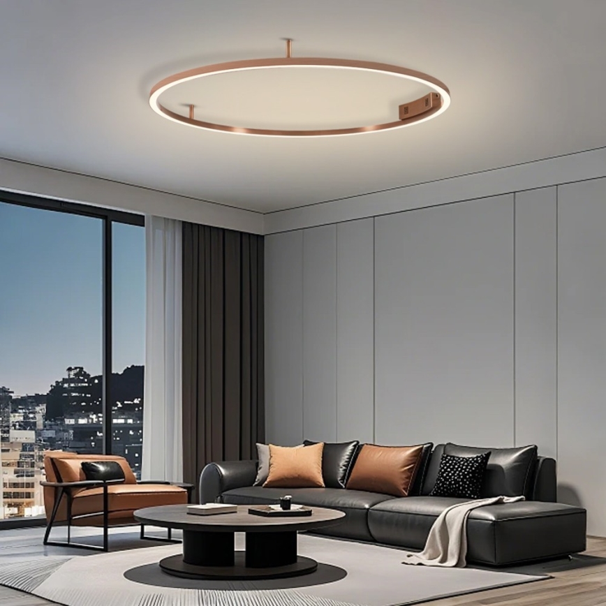 Immax NEO 07325-120C - LED-dæmpbar loftlampe FINO LED/72W/230V 120 cm Tuya rosaguld + fjernbetjening