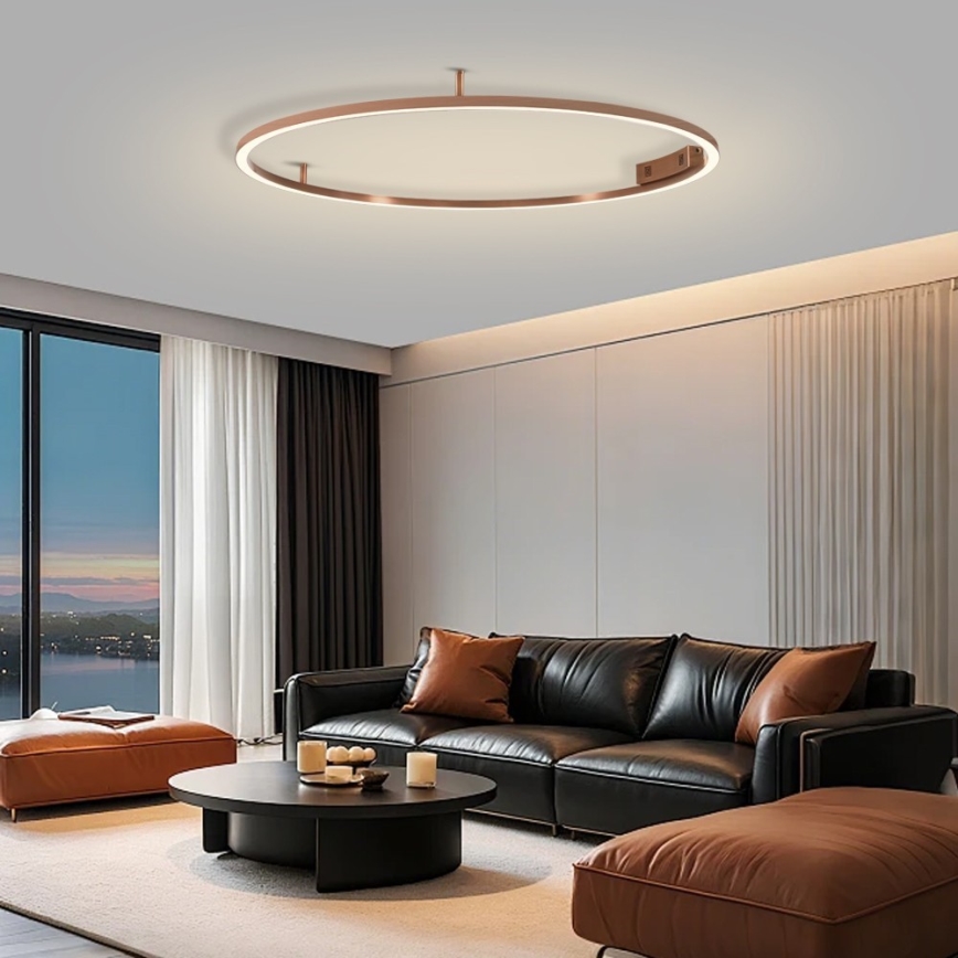 Immax NEO 07325-120C - LED-dæmpbar loftlampe FINO LED/72W/230V 120 cm Tuya rosaguld + fjernbetjening