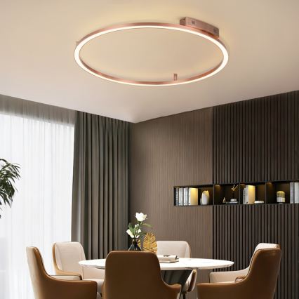 Immax NEO 07325-120C - LED-dæmpbar loftlampe FINO LED/72W/230V 120 cm Tuya rosaguld + fjernbetjening