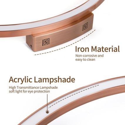 Immax NEO 07325-120C - LED-dæmpbar loftlampe FINO LED/72W/230V 120 cm Tuya rosaguld + fjernbetjening