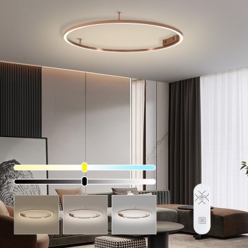 Immax NEO 07326-80C - LED Dæmpbar loftlampe FINO LED/55W/230V 80 cm Tuya rosaguld + fjernbetjening