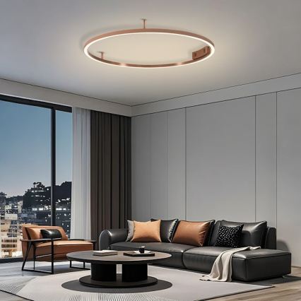 Immax NEO 07326-80C - LED Dæmpbar loftlampe FINO LED/55W/230V 80 cm Tuya rosaguld + fjernbetjening