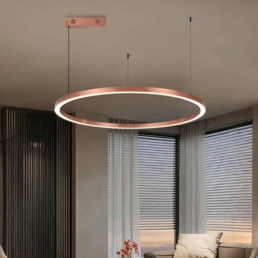 Immax NEO 07327L - LED dæmpbar pendel på wire FINO LED/55W/230V 80 cm Tuya rosaguld + fjernbetjening